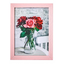 Рамка 13х18 розовый рифленый