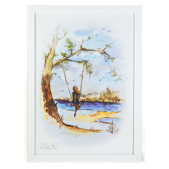 Рамка 21x30 Білий рифлений Рамка 21x30 Білий рифлений