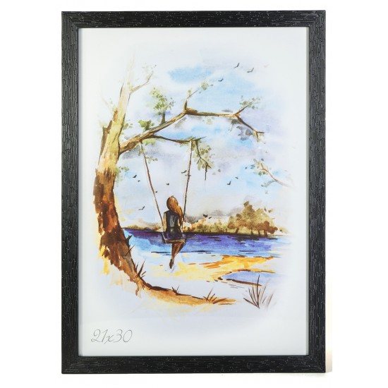 Рамка 21x30 Чорна рифлена Рамка 21x30 Чорна рифлена