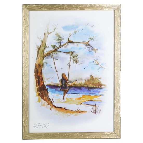 Рамка 21x30 Золото рифлене Рамка 21x30 Золото рифлене
