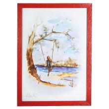 Рамка 21x30 Червоний рифлений Рамка 21x30 Червоний рифлений