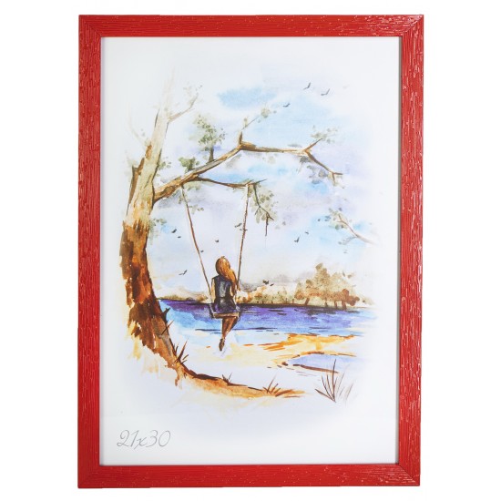 Рамка 21x30 Червоний рифлений Рамка 21x30 Червоний рифлений