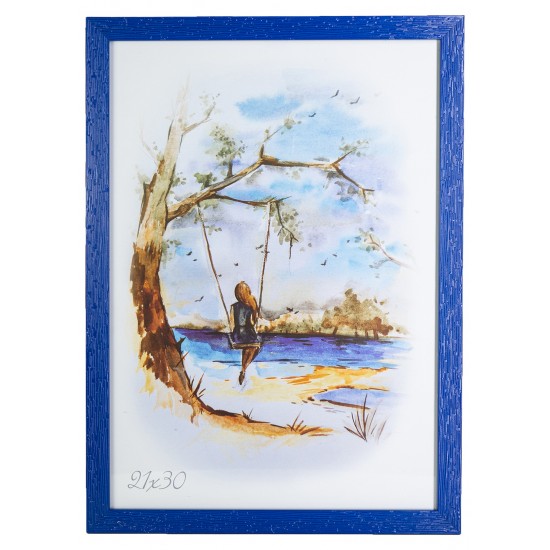 Рамка 21x30 Синій рифлений
