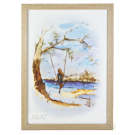 Рамка 21x30 Світле дерево рифлений Рамка 21x30 Світле дерево рифлений