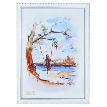Рамка 21x30 Белый с серебром Рамка 21x30 Белый с серебром