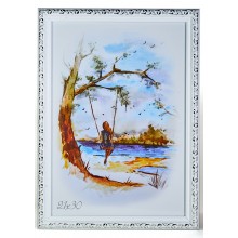 Рамка 21x30 Белый с золотом Рамка 21x30 Белый с золотом