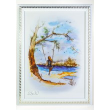 Рамка 21x30 Белый с золотом Рамка 21x30 Белый с золотом